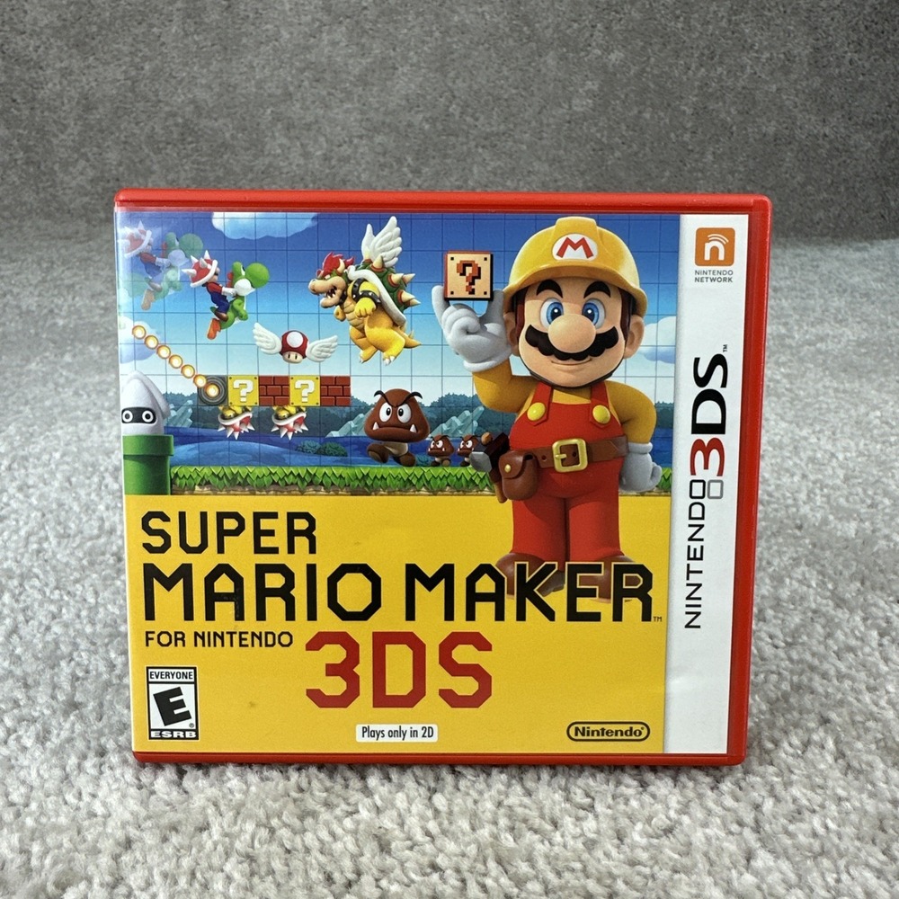 Super Mario Maker 3DS Red box Nintendo 3ds Authentic Case Artwork ONLY